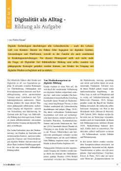 Digitalität als Alltag - Bildung als Aufgabe
