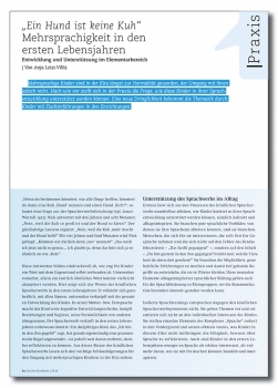 "Ein Hund ist keine Kuh"  Mehrsprachigkeit in den ersten Lebensjahren - Entwicklung und Unterstützung im Elementarbereich
