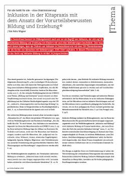 Für alle heißt für alle – ohne Diskriminierung! Inklusion in der Kitapraxis mit dem Ansatz der Vorurteilsbewussten Bildung und Erziehung ©