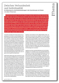 Zwischen Verbundenheit und Individualität