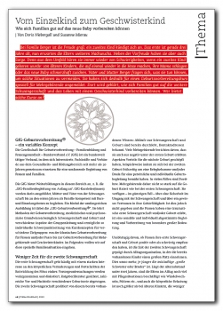 Vom Einzelkind zum Geschwisterkind