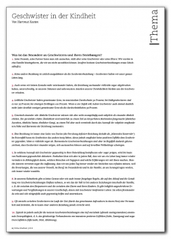 Geschwister in der Kindheit