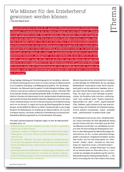 Wie Männer für den Erzieherberuf gewonnen werden können