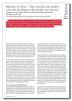 Männer in Kitas - Was machen sie anders und wie profitieren die Kinder von ihnen? Ergebnisse aus der "Tandem-Studie".