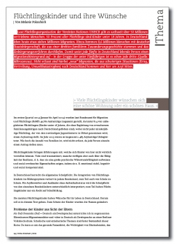 Flüchtlingskinder und ihre Wünsche