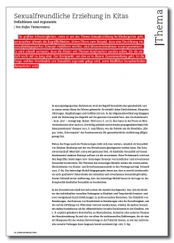 Sexualfreundliche Erziehung in Kitas - Definitionen und Argumente