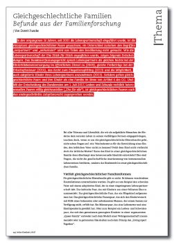 Gleichgeschlechtliche Familien - Befunde aus der Familienforschung