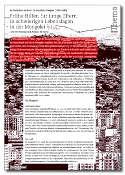 e Hilfen für junge Eltern in schwierigen Lebenslagen in der Mongolei