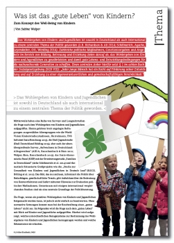 Was ist das "gute Leben" von Kindern? - Zum Konzept des Well-Being von Kindern
