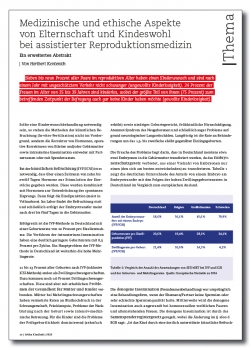 Medizinische und ethische Aspekte von Elternschaft und Kindeswohl bei assistierter Reproduktionsmedizin - Ein erweitertes Abstrakt